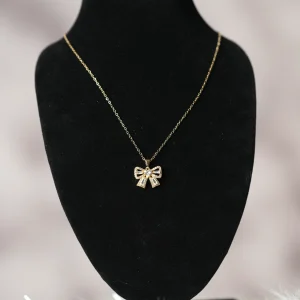 Crystal Bow Necklace