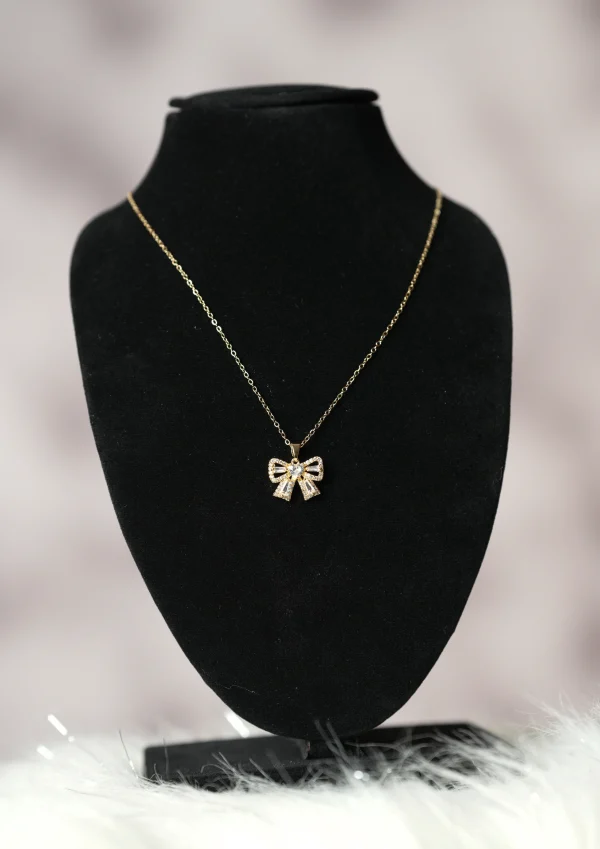 Crystal Bow Necklace