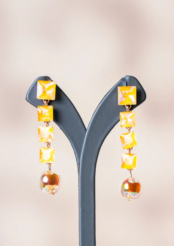 Iridescent Square Drop Earrings