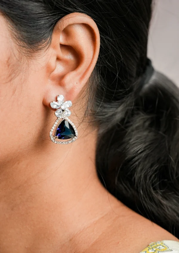 Zeneme Rhodium Plated American Diamond