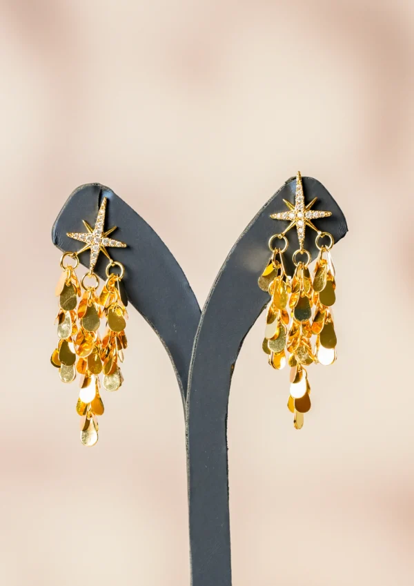Pointed Star Waterdtop Tassel Earring