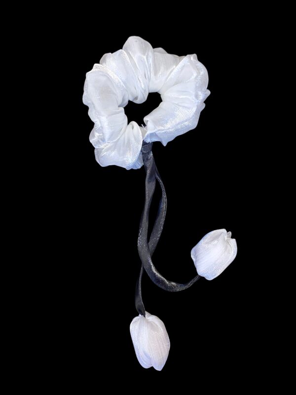 White Tulip Scrunchie