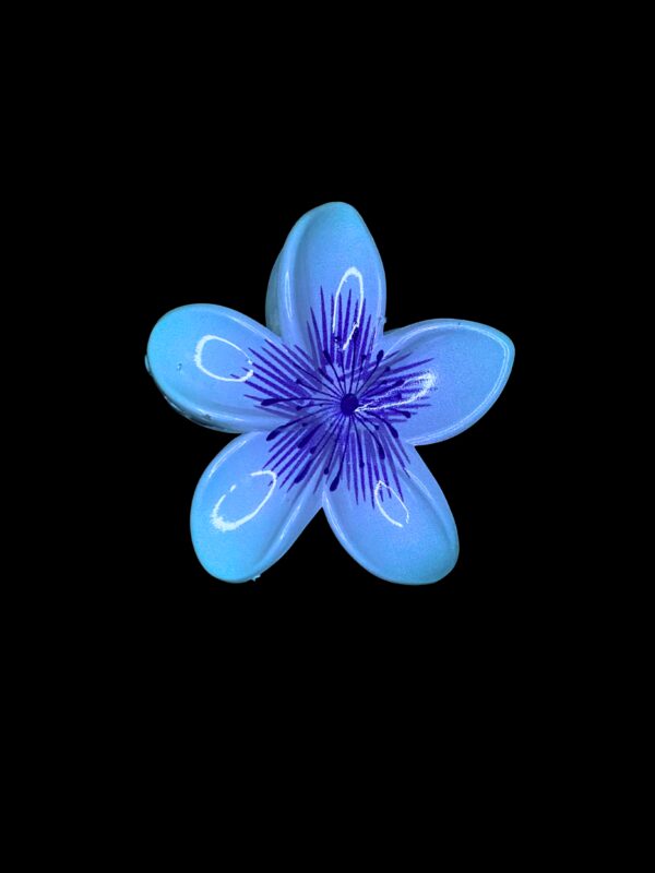 Icy Blue Floral Clip Claw