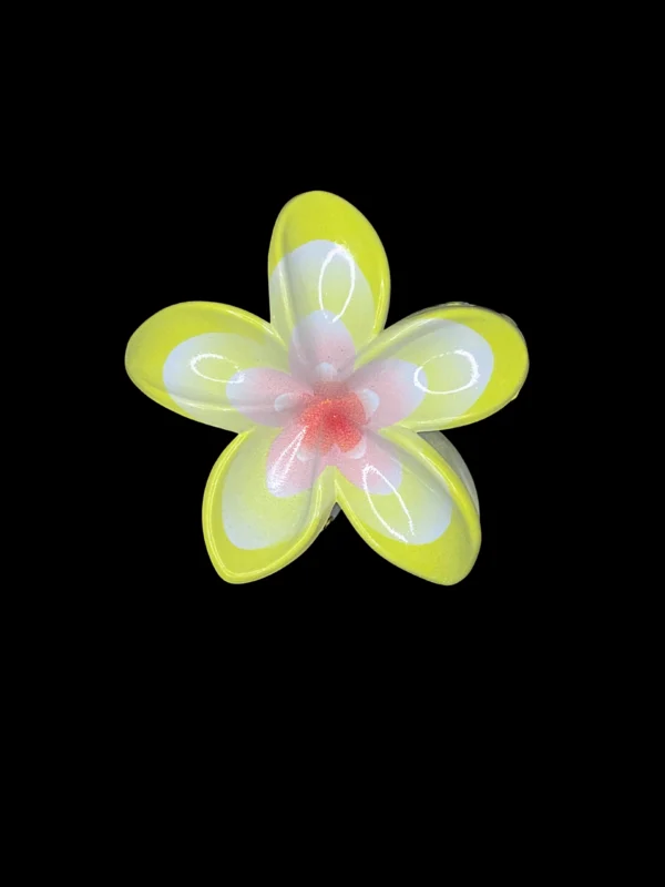 Lemon Bicolor Flower Clip